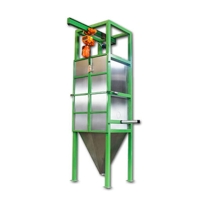 Bulk Bag Unloader Station Designed for Safe Hoisting and Gravity Discharge of Ton Bags Containing Granular or Powdered Materials
