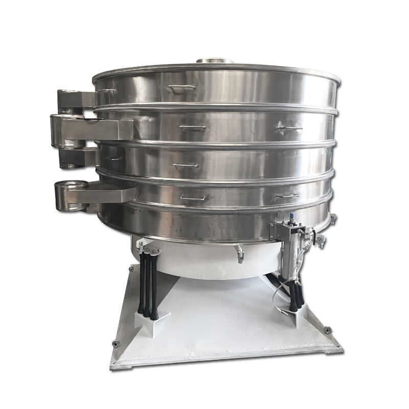 Tumbler Screening Machine stainless steel vibrating sieve with spiral material spread and gentle swinging motion for grain separation
